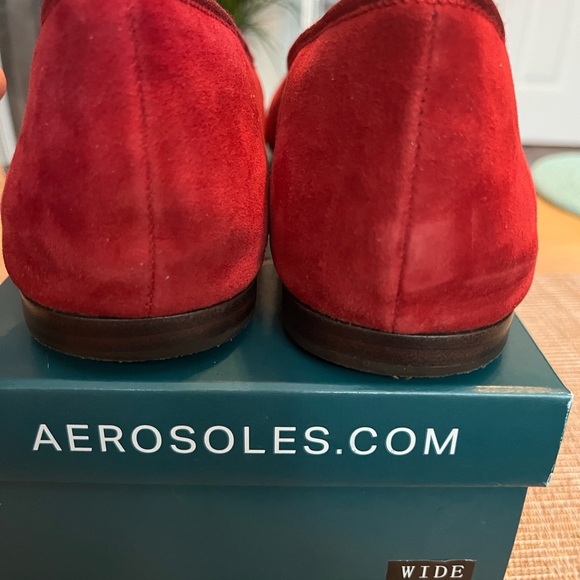 Aerosoles red suede flats 12W - Picture 5 of 6